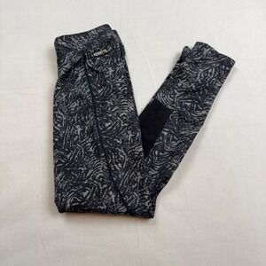 Kerrits Horse Riding Breeches with Knee Patches Black Grey Pattern Women's Small